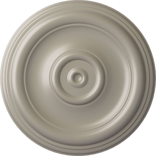 Ekena Millwork Traditional Ceiling Medallion (Fits Canopies up to 2 3/4"), Hand-Painted Pearl White, 12"OD x 1"P CM12TRPWS - main